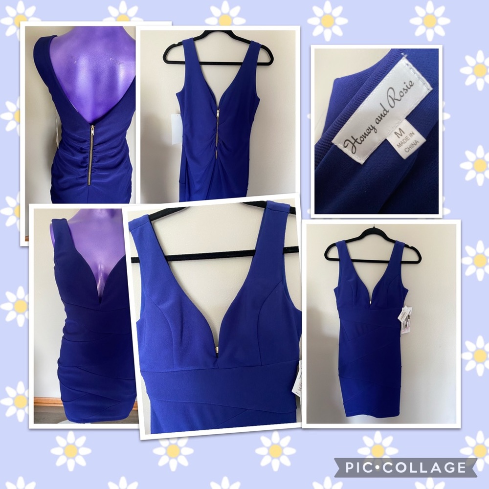 Sexy Blue Party Cocktail Dress